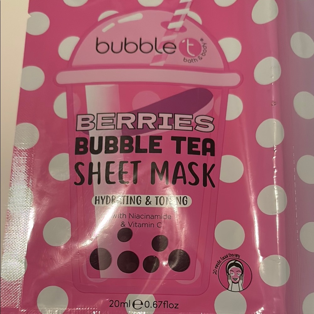 Bubble T Berries Bubble Tea Sheet Mask